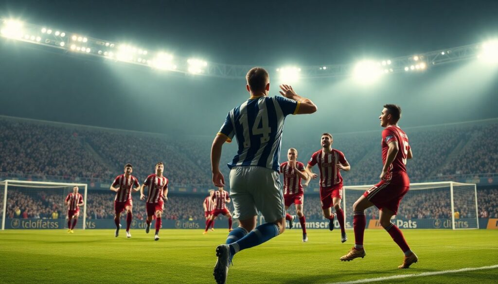 Гол в раздевалке и его влияние на атмосферу на стадионе - иллюстрация